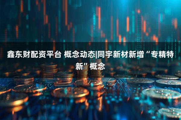 鑫东财配资平台 概念动态|同宇新材新增“专精特新”概念